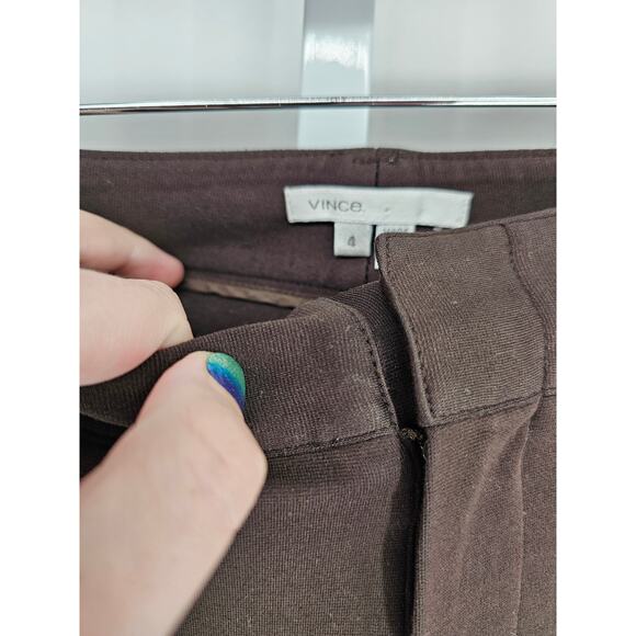 Vince Womens Sz 4 Ankle Length Equestrian Style Pants Chocolate Brown - Picture 4 of 5